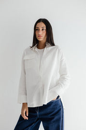 Essential Linen Chill Shirt WHITE
