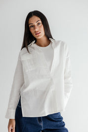 Essential Linen Chill Shirt WHITE