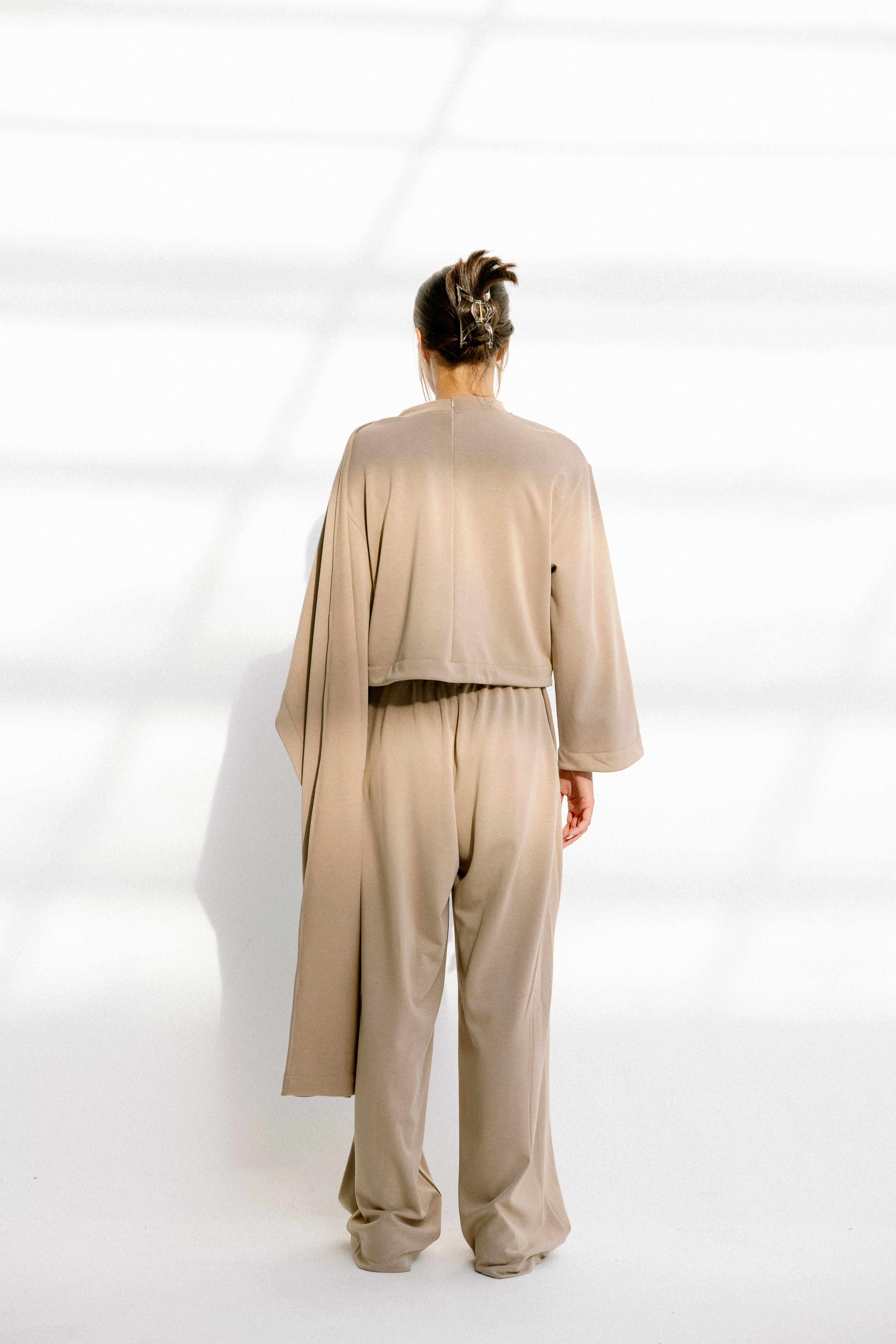 The drape top Beige