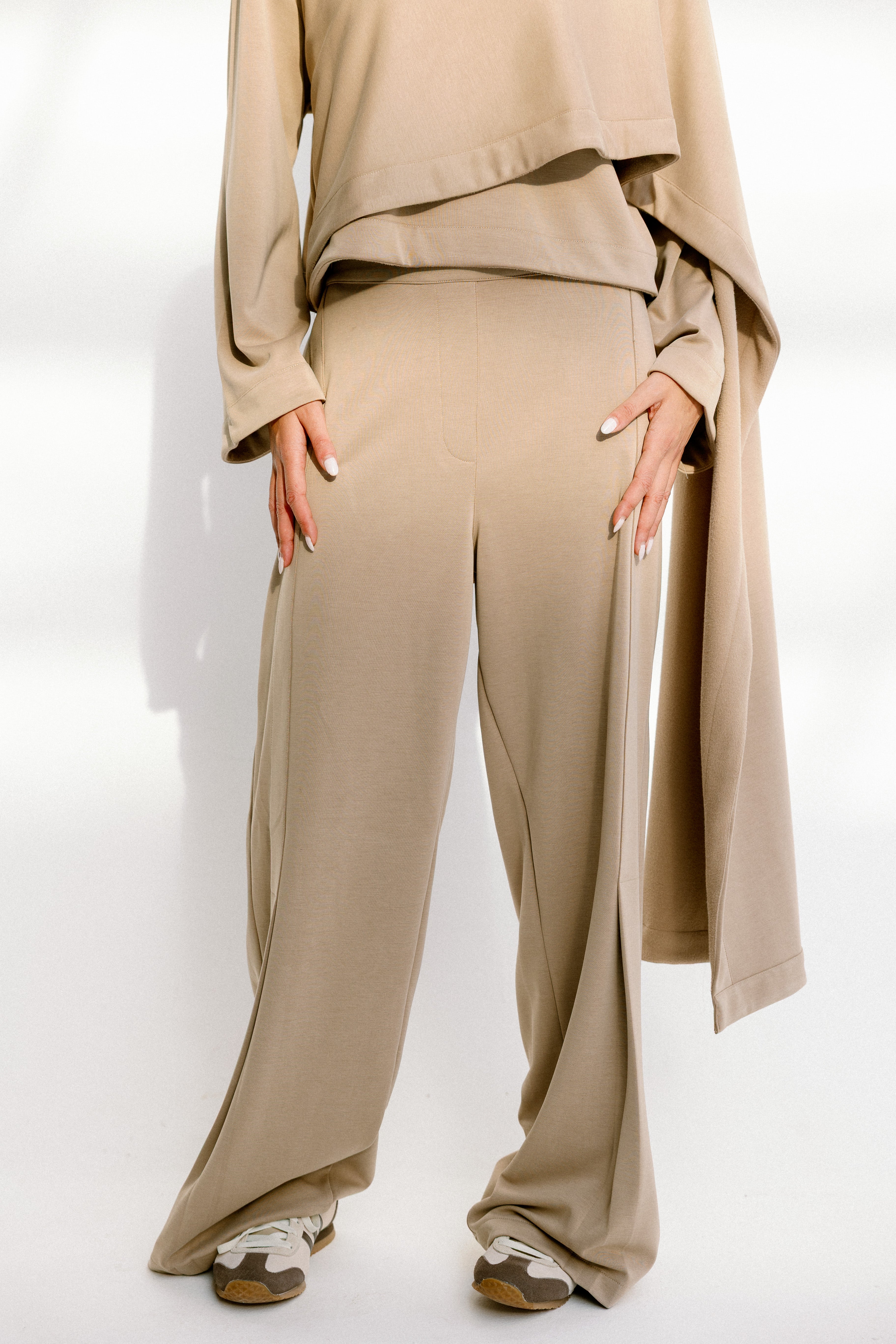 The drape top Beige