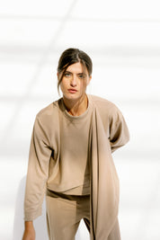 The drape top Beige