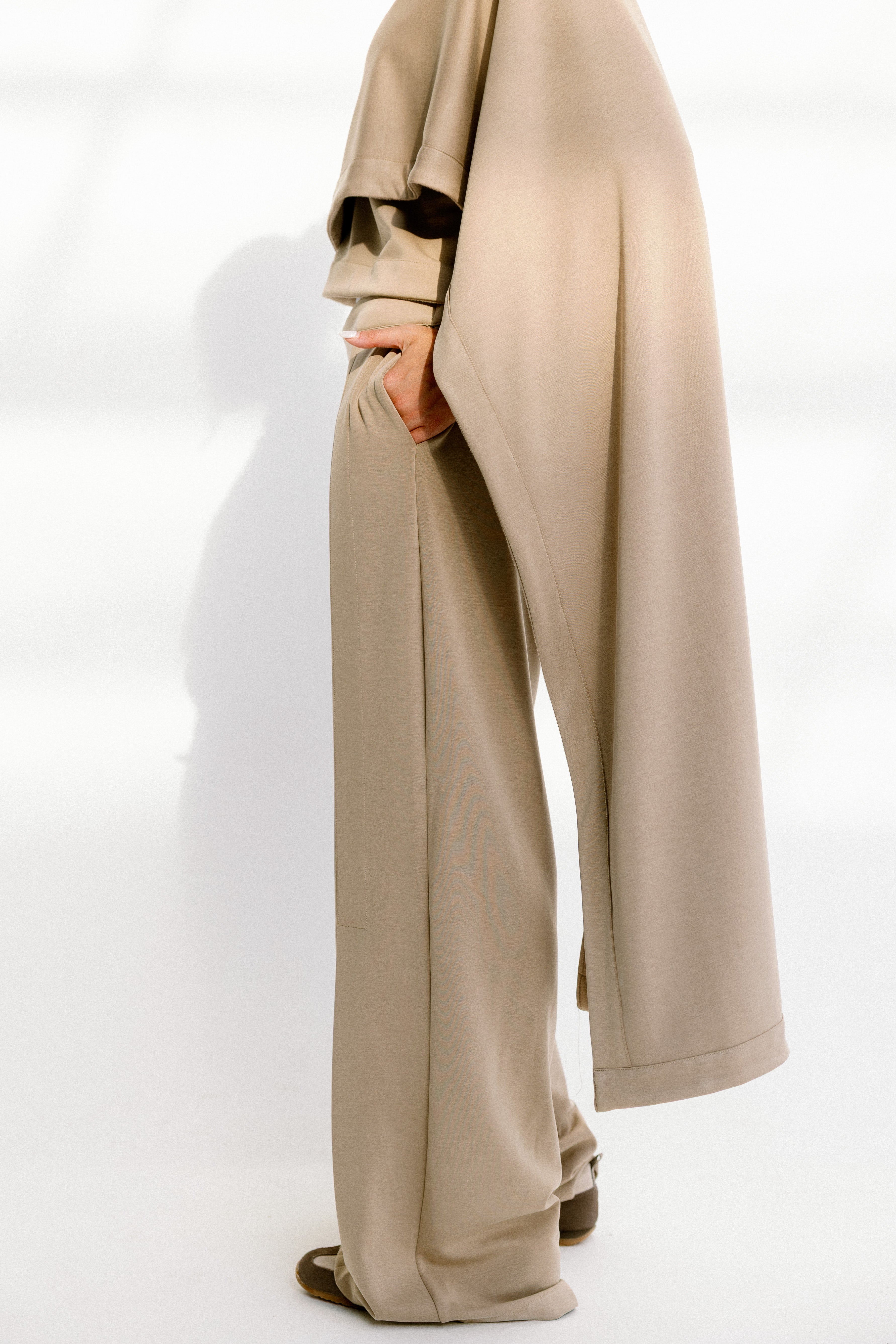 The drape top Beige