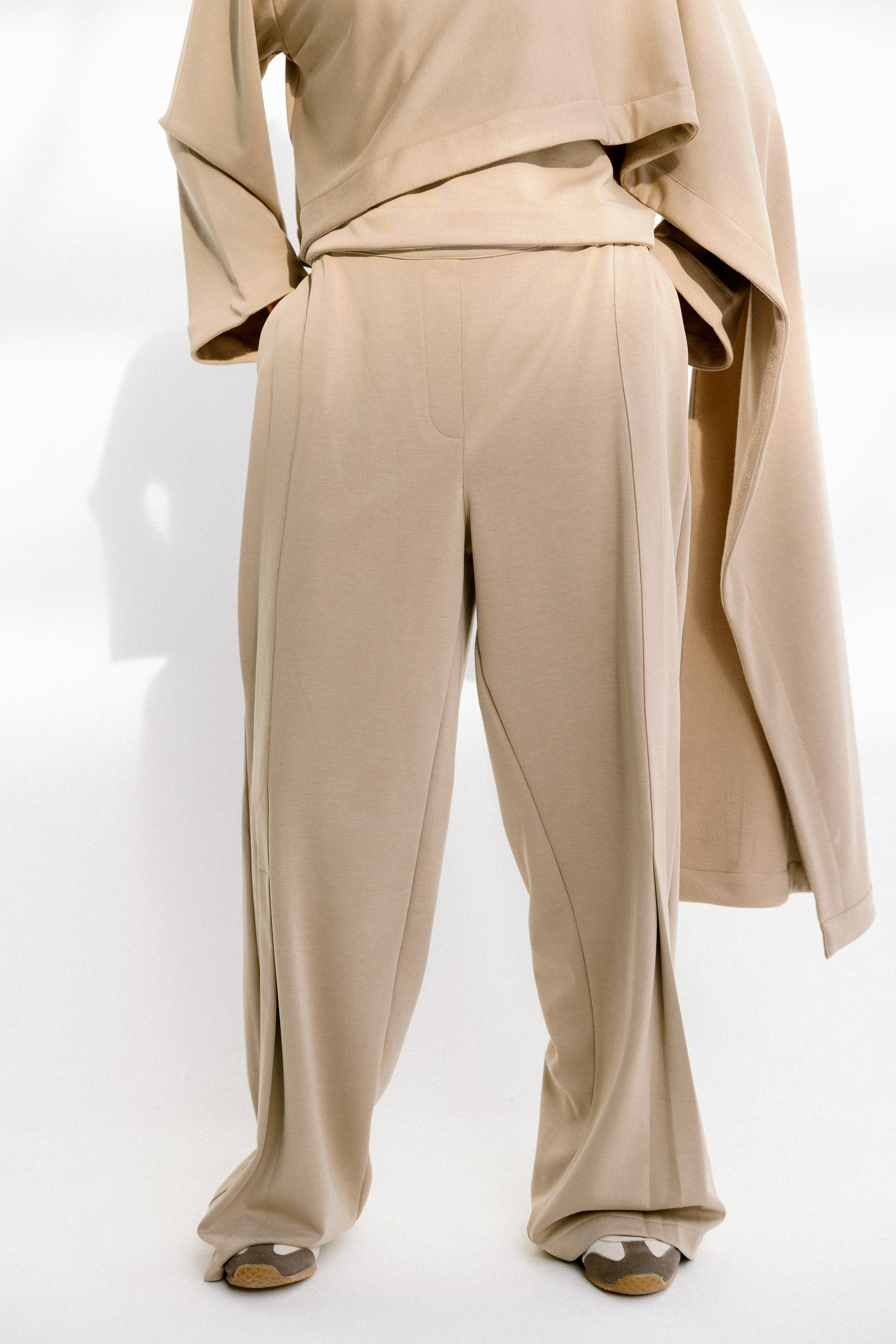 The drape top Beige
