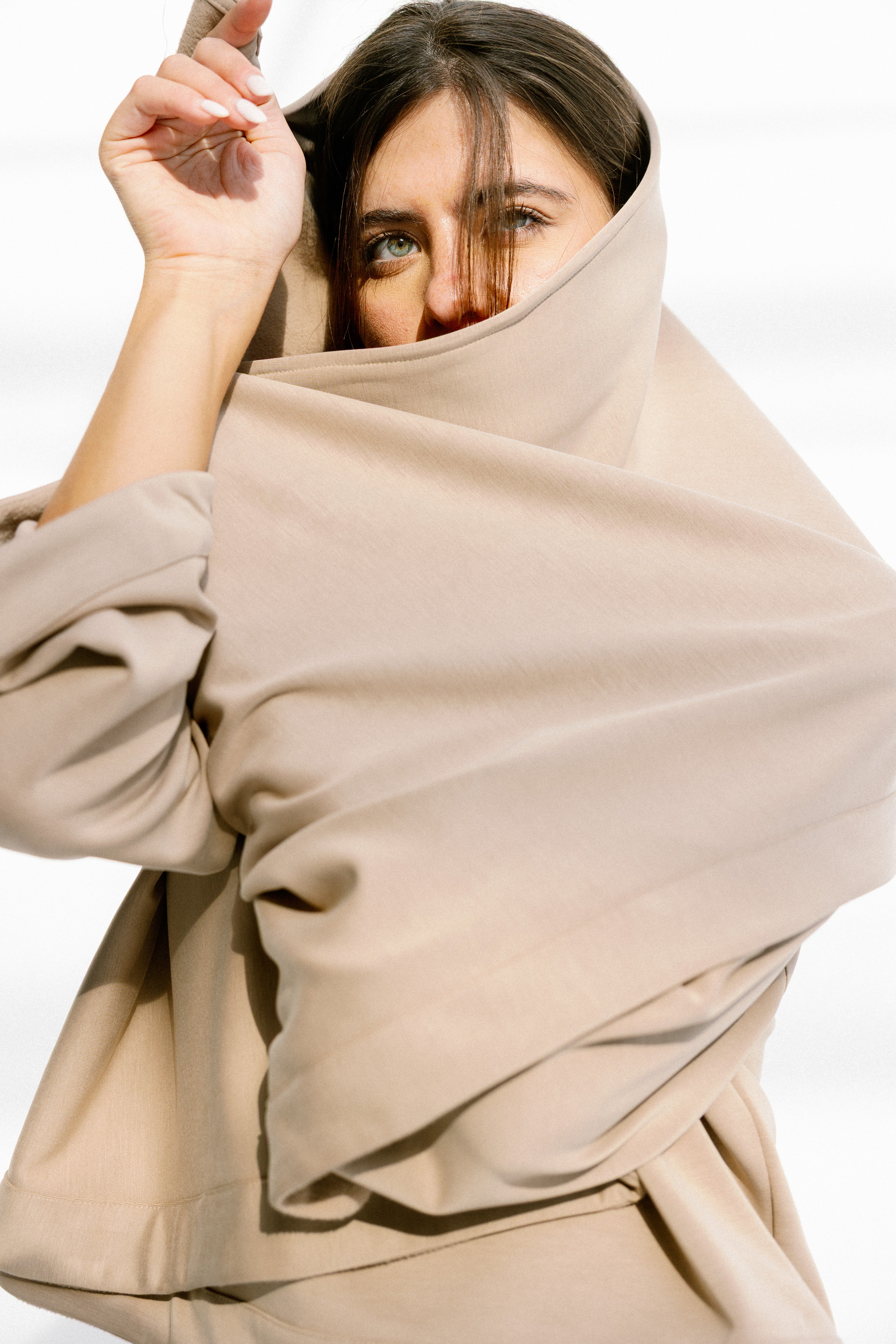 The drape top Beige