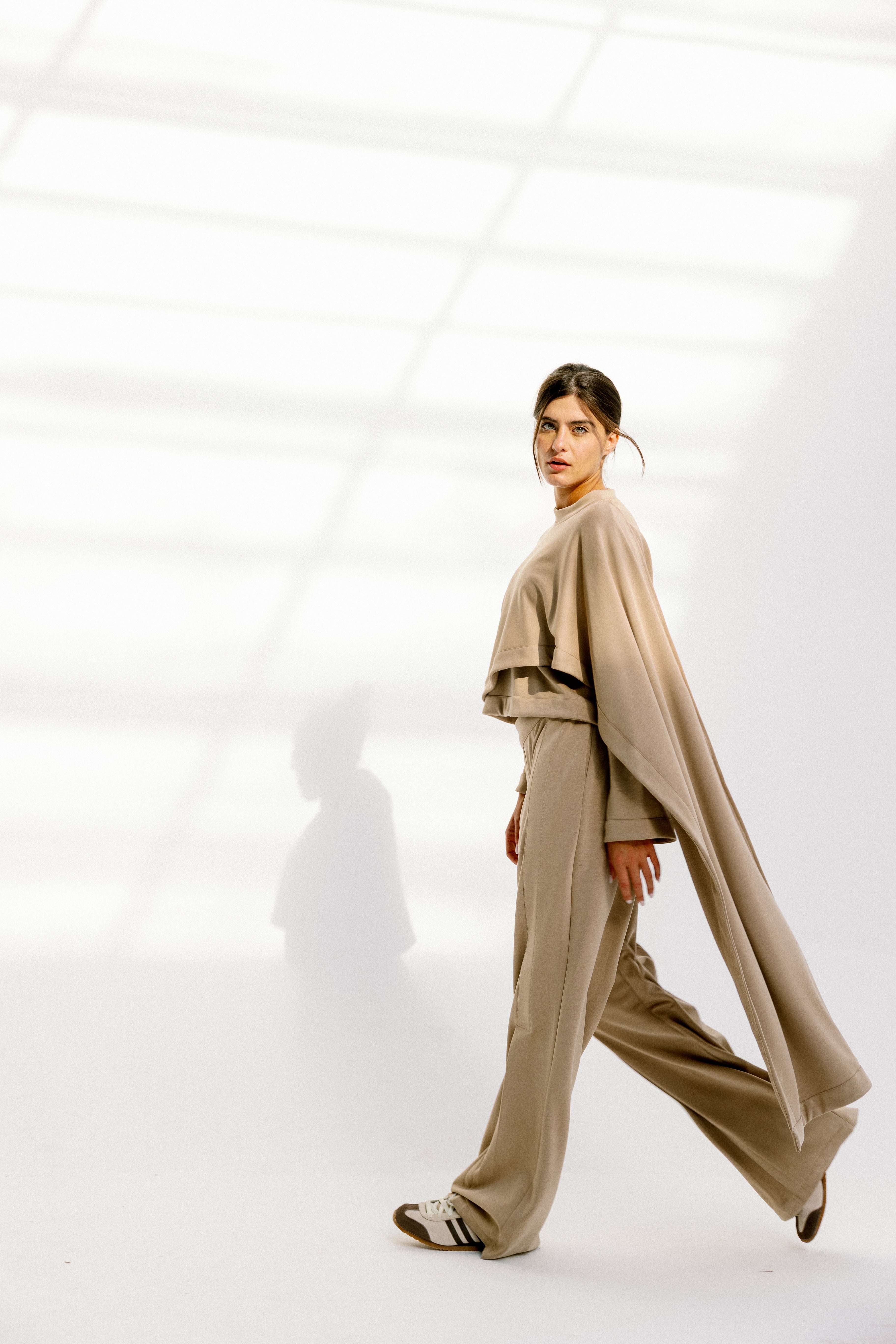 The drape top Beige