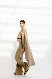 The drape top Beige