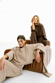 The drape top Beige