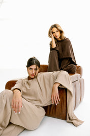 The drape top Beige