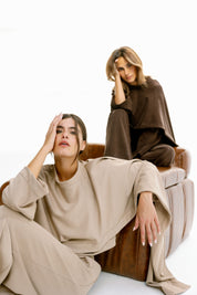 The drape top Beige