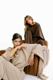 The drape top Beige