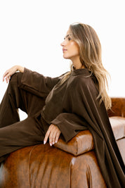 The drape top Brown