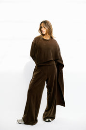 The drape top Brown