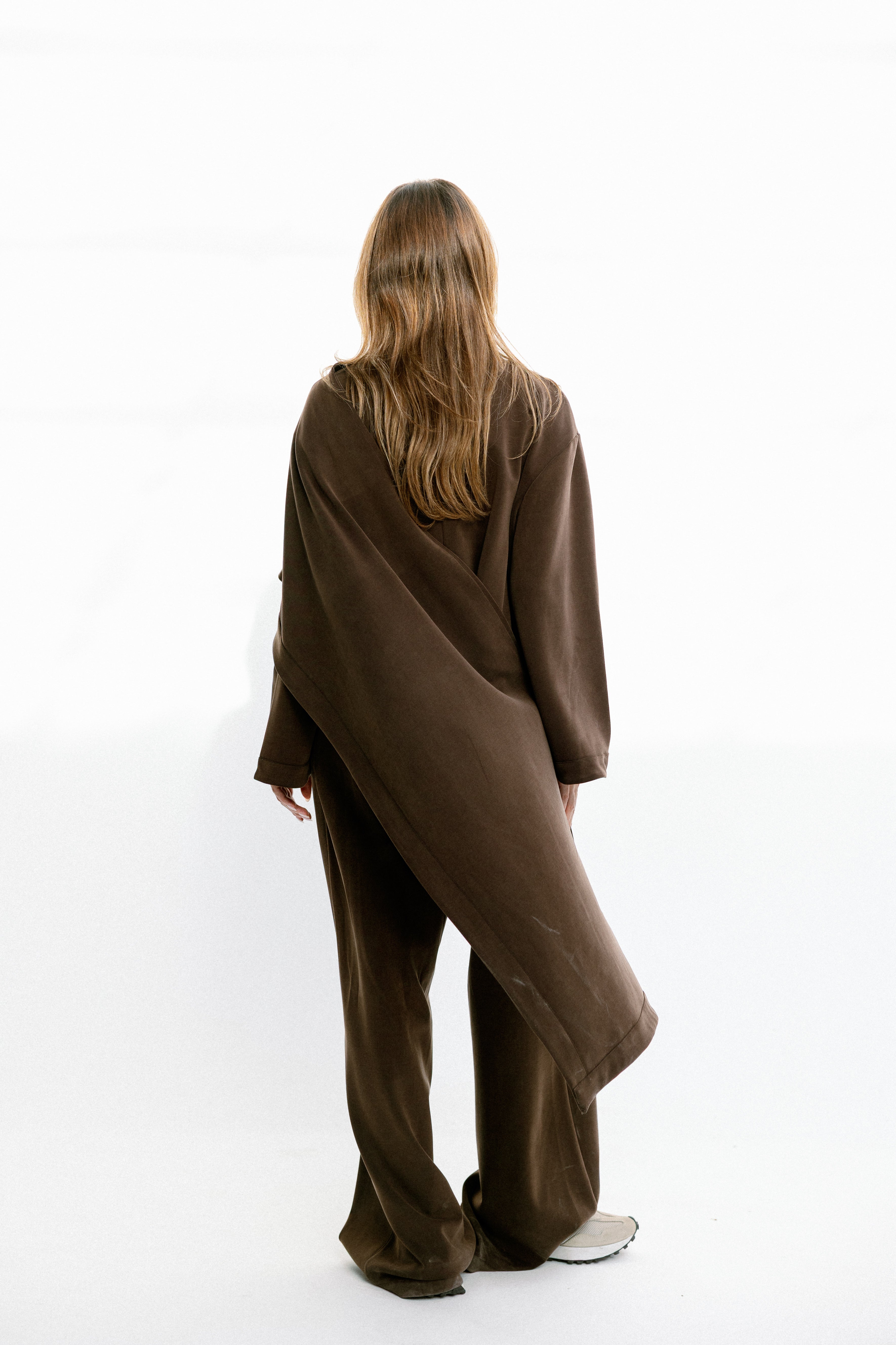 The drape top Brown