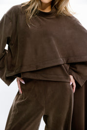 The drape top Brown