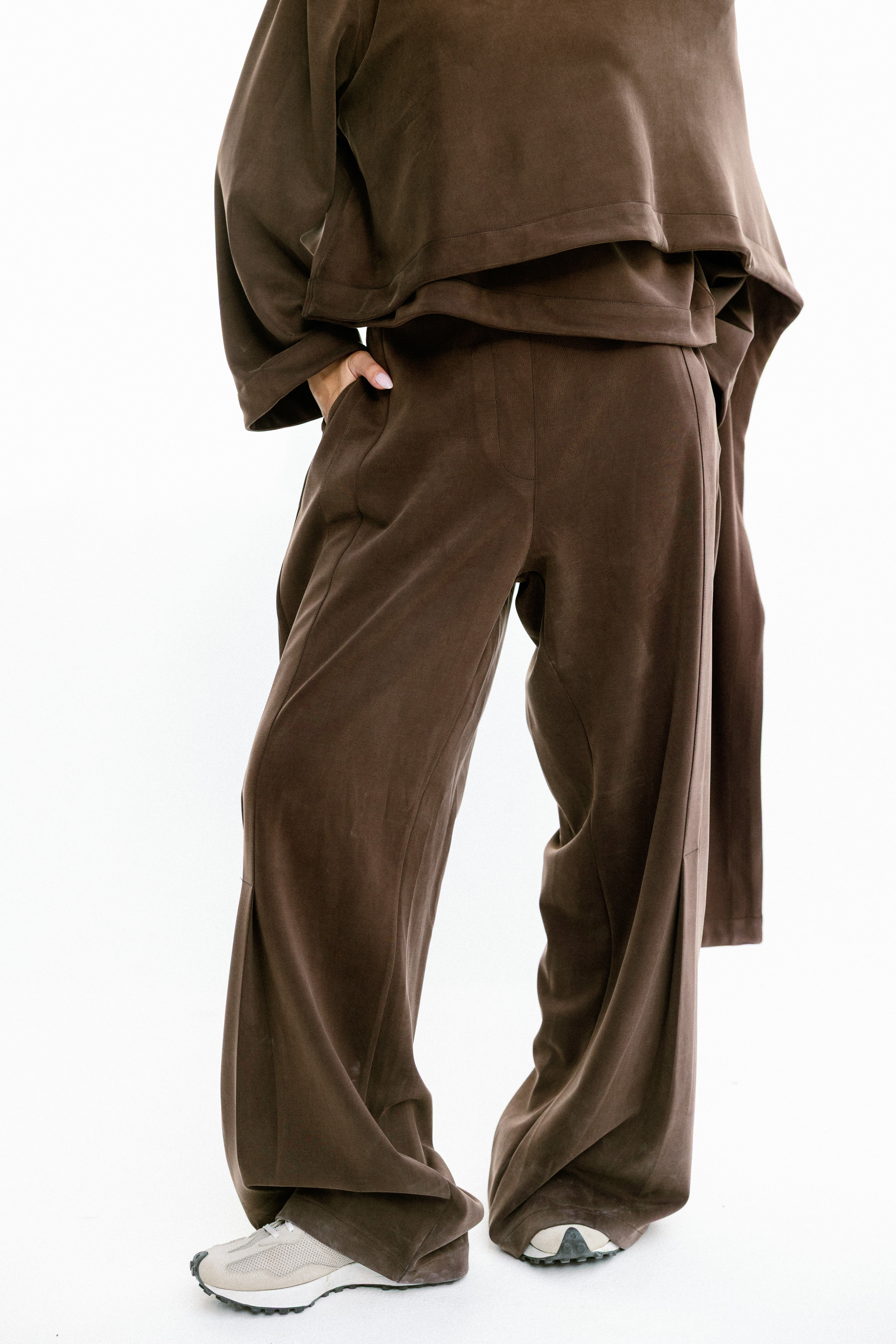 The drape top Brown