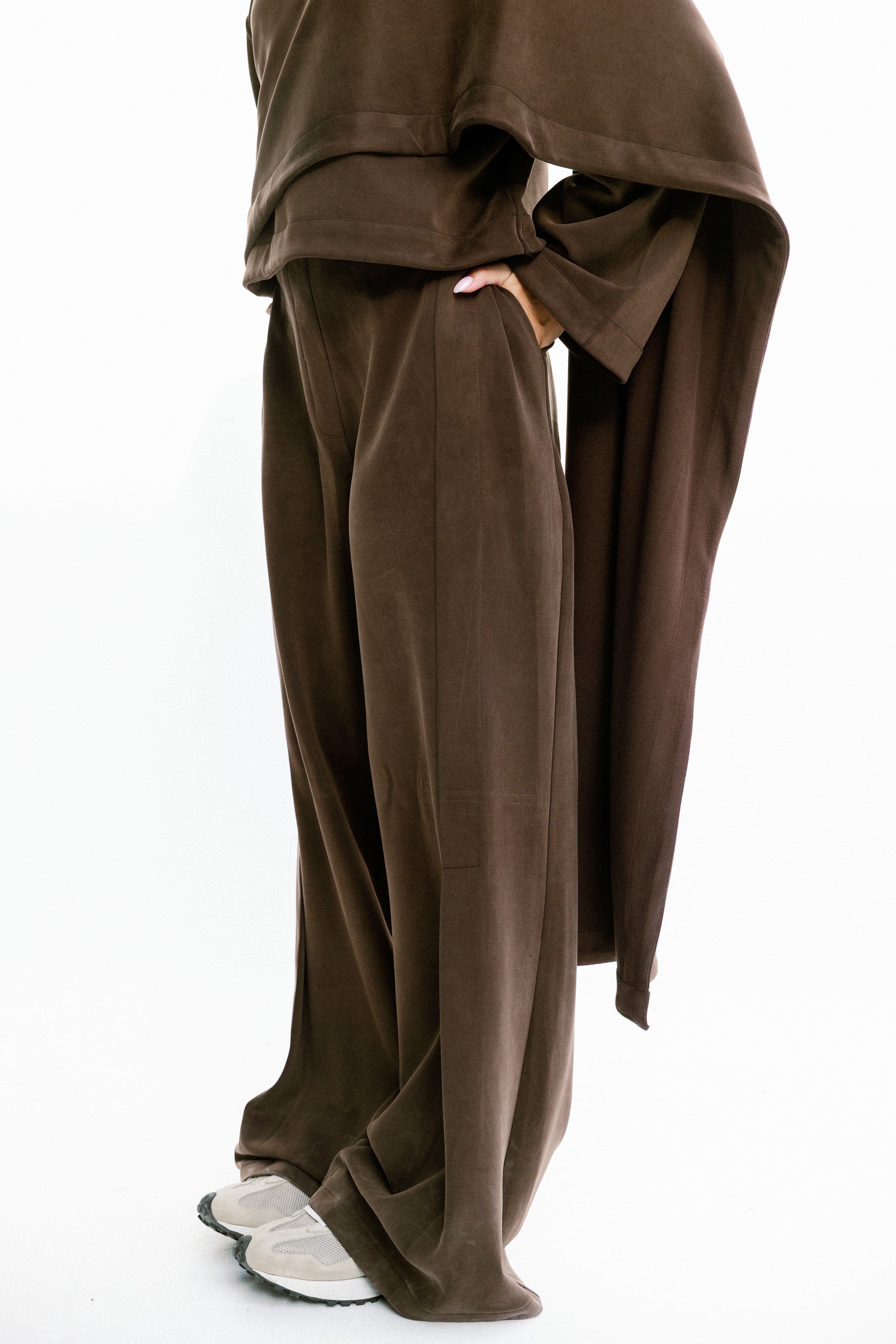 The drape top Brown
