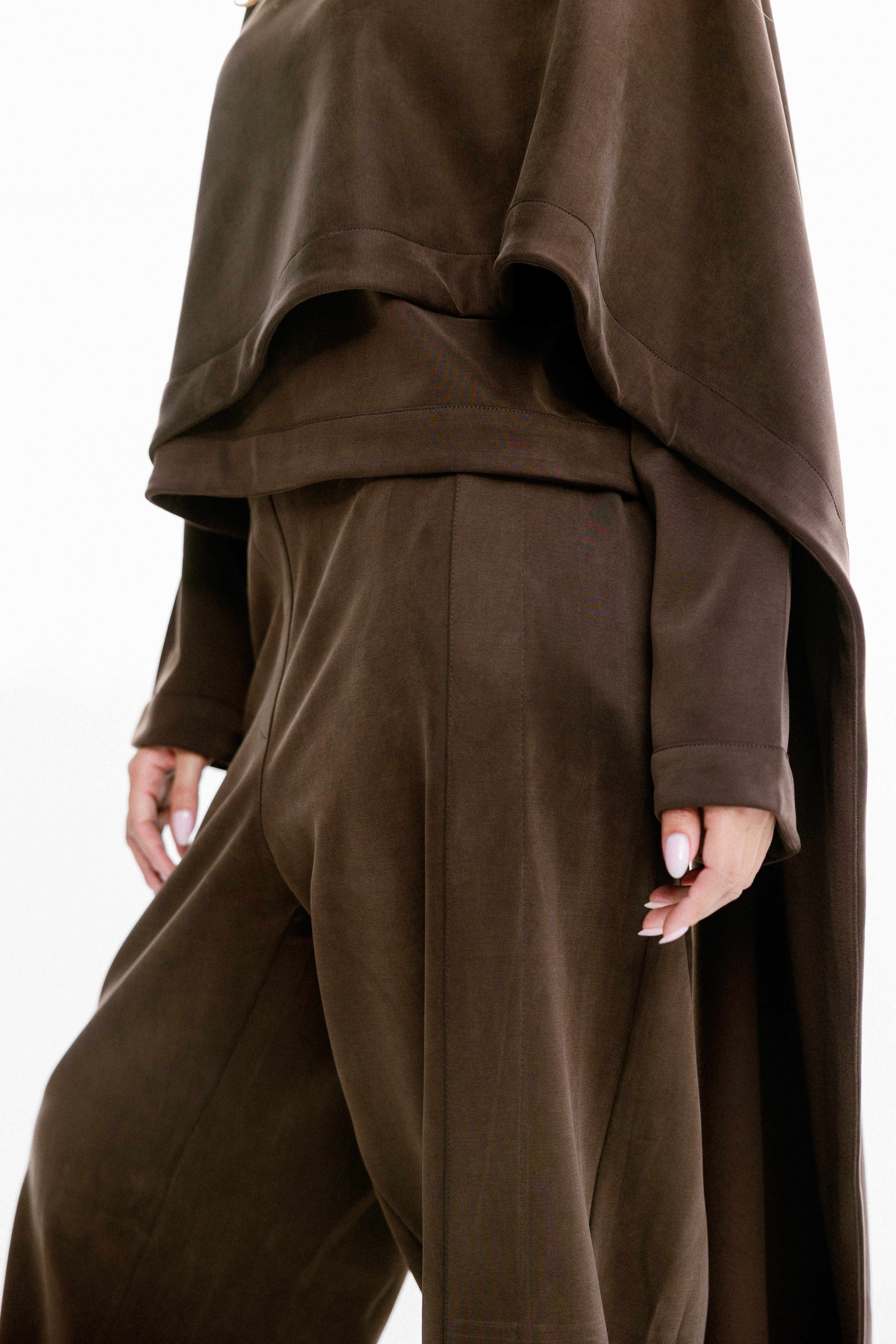 The drape top Brown