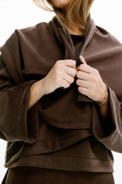 The drape top Brown
