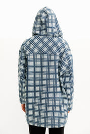 Plaid Zip-Up Hooded Jacket
