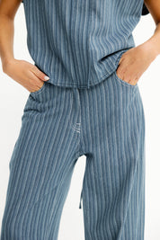 Skyline Pinstripe Light Blue Vest
