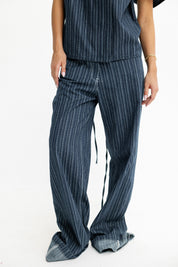 Skyline Pinstripe Navy Blue Vest