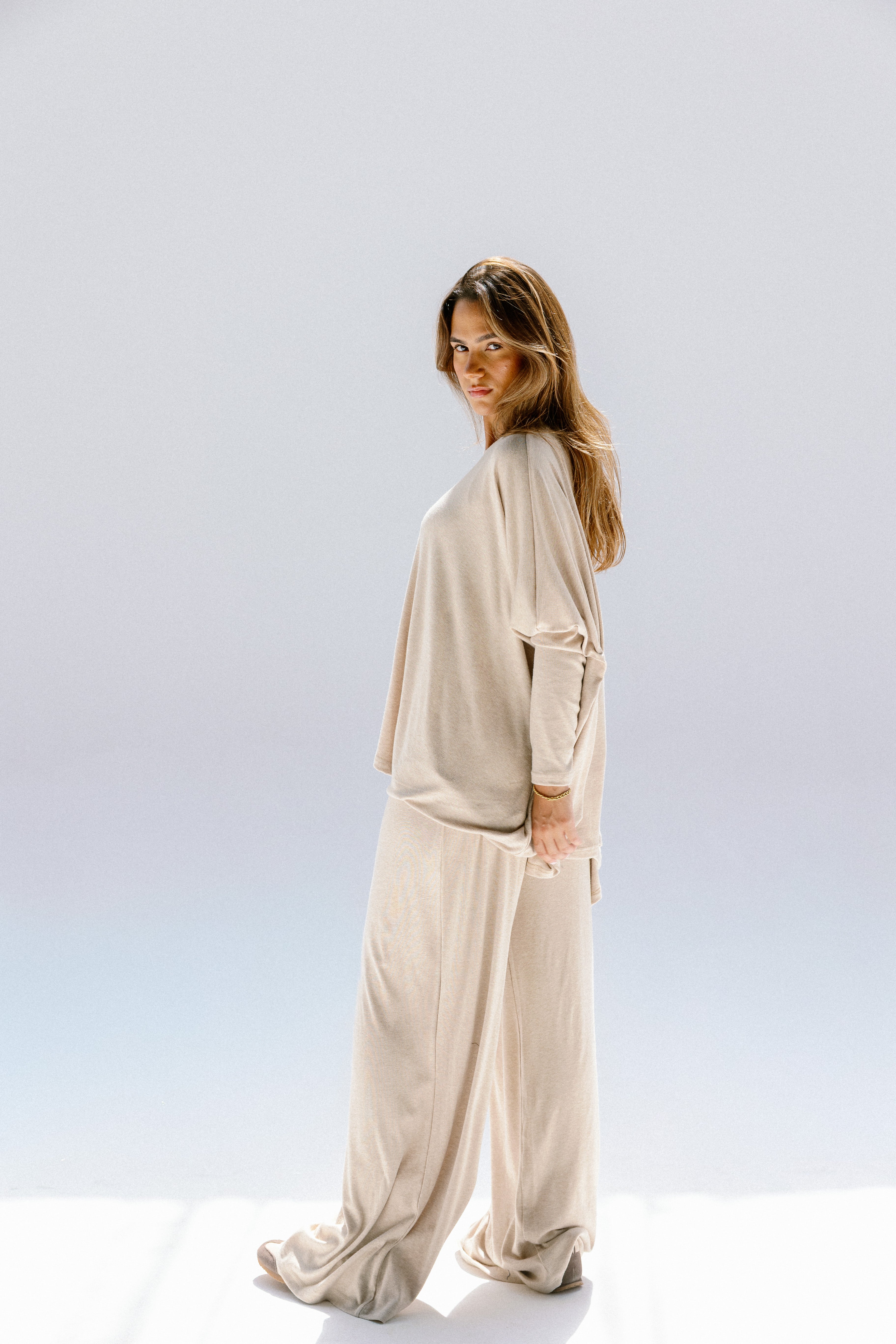 The willow top  Beige