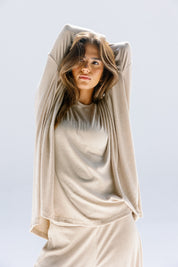 The willow top  Beige