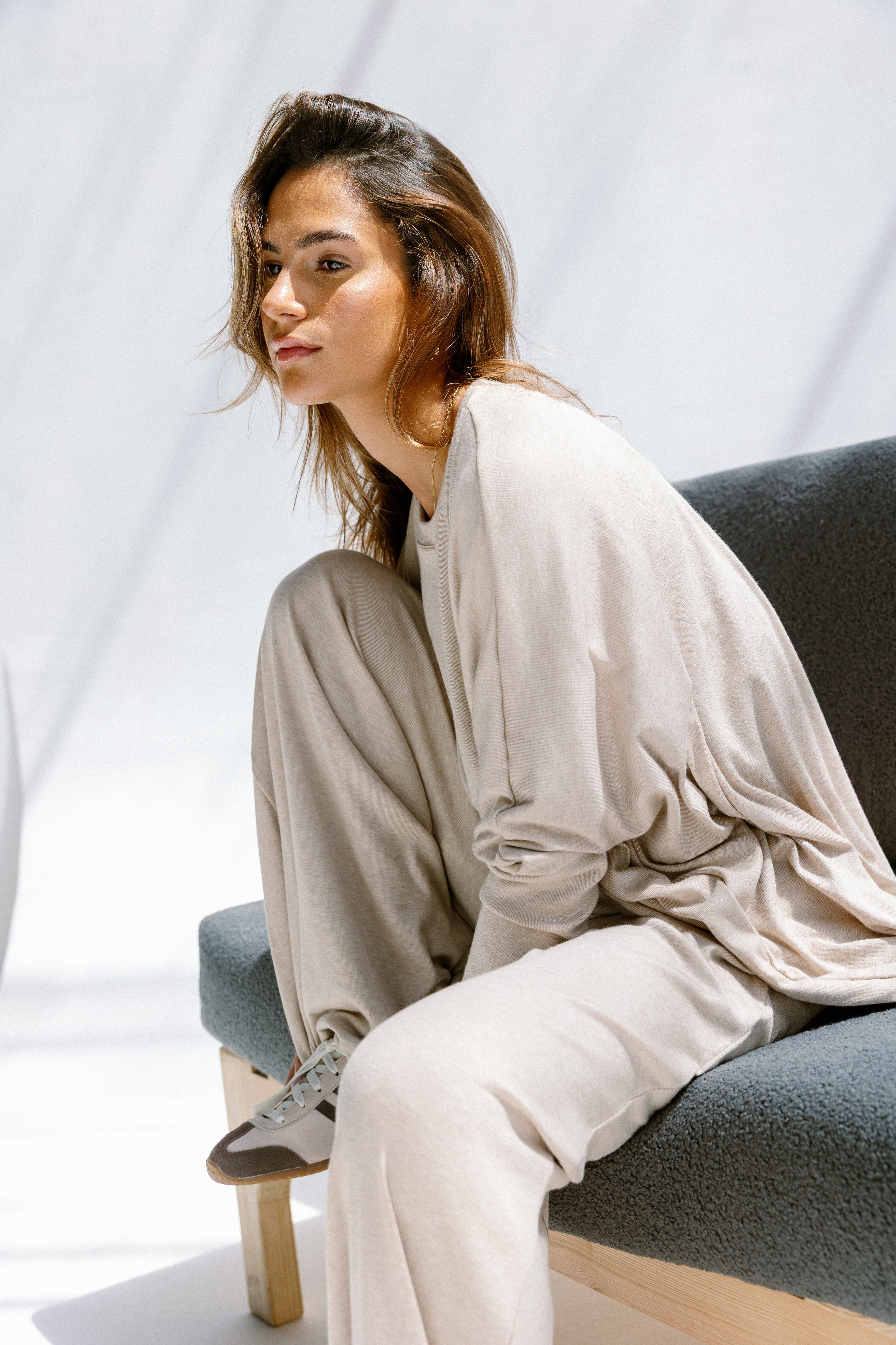 The willow top  Beige