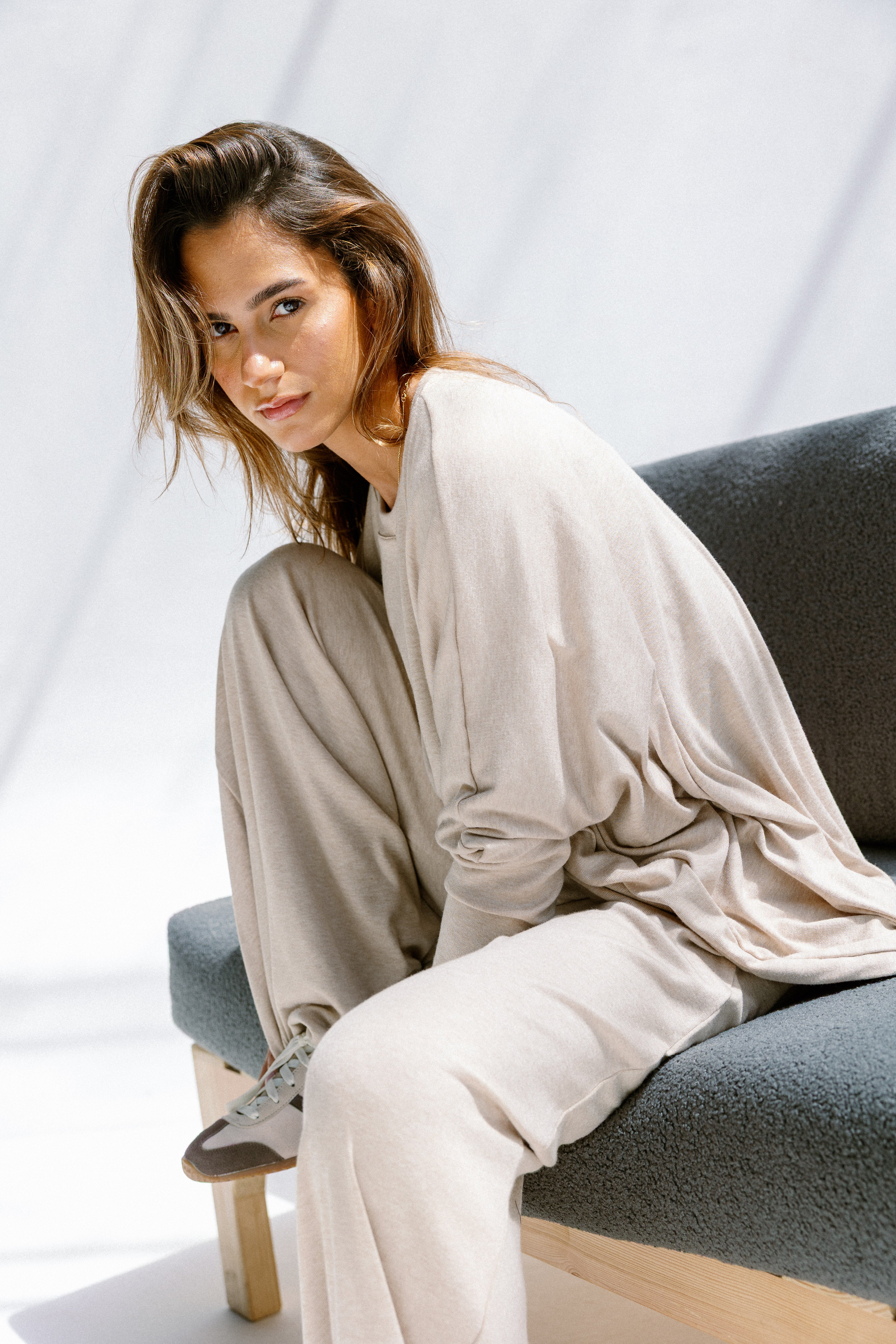 The willow top  Beige