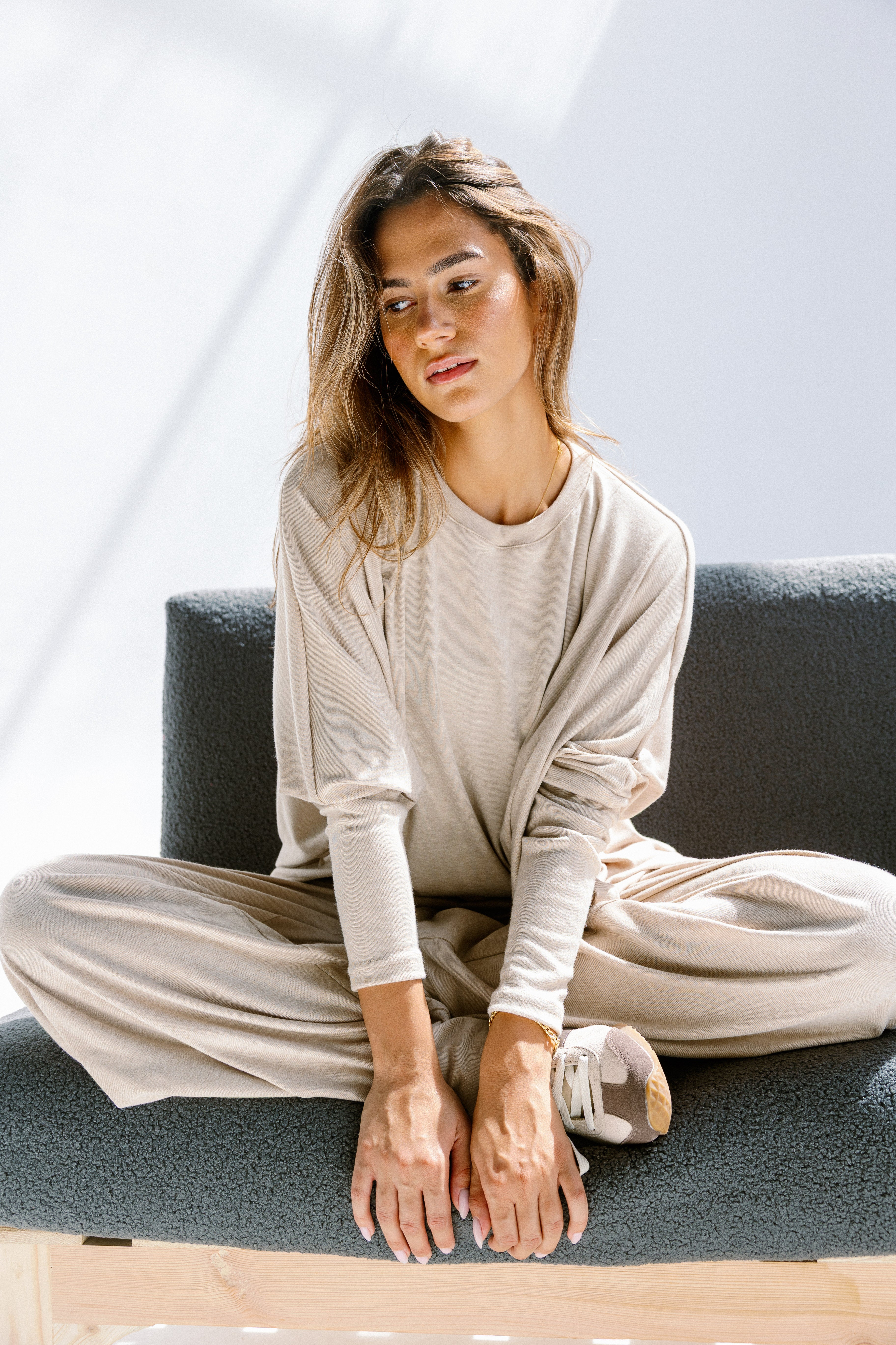 The willow top  Beige