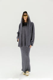 The Velour Top  Navy Blue