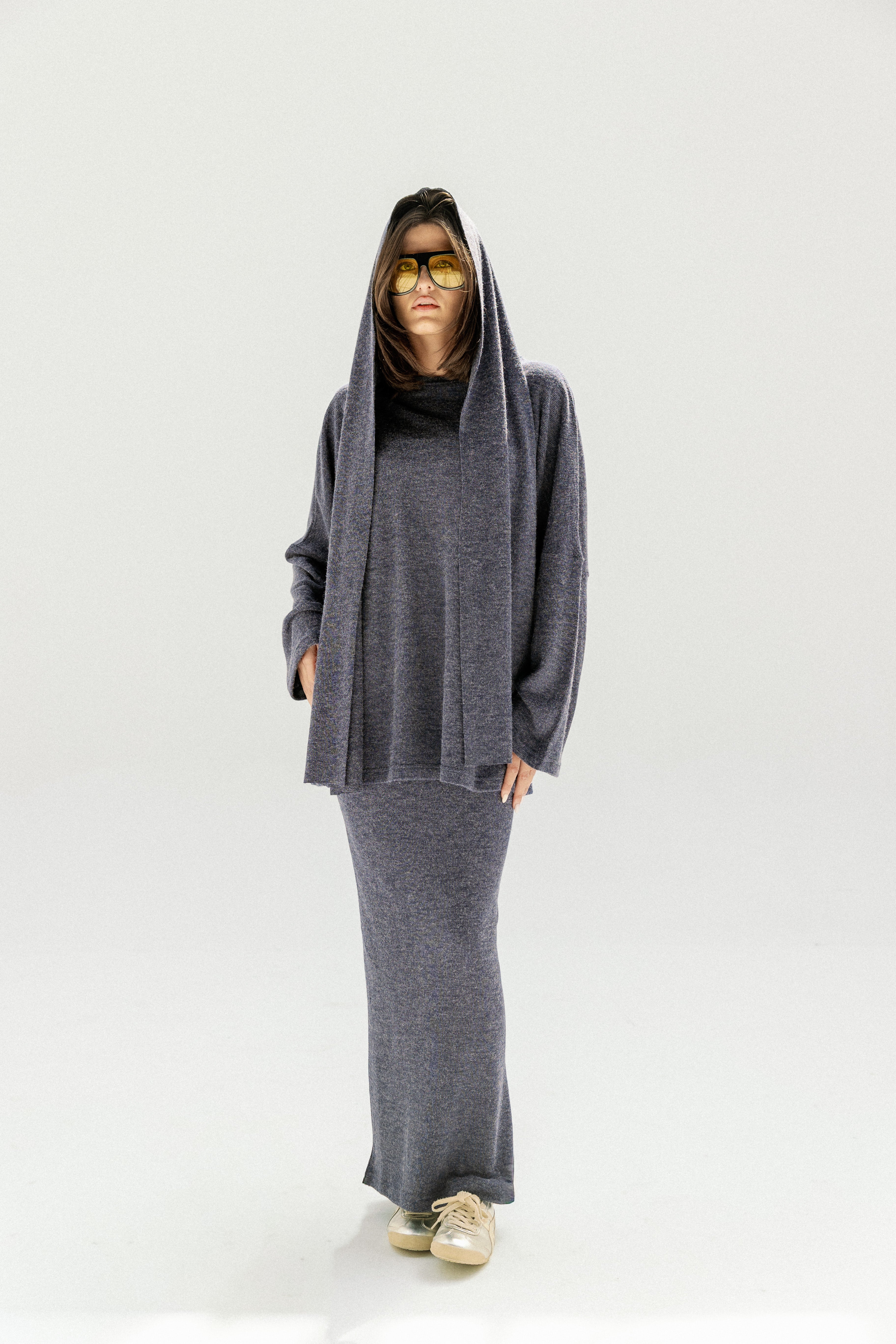 The Velour Top  Navy Blue