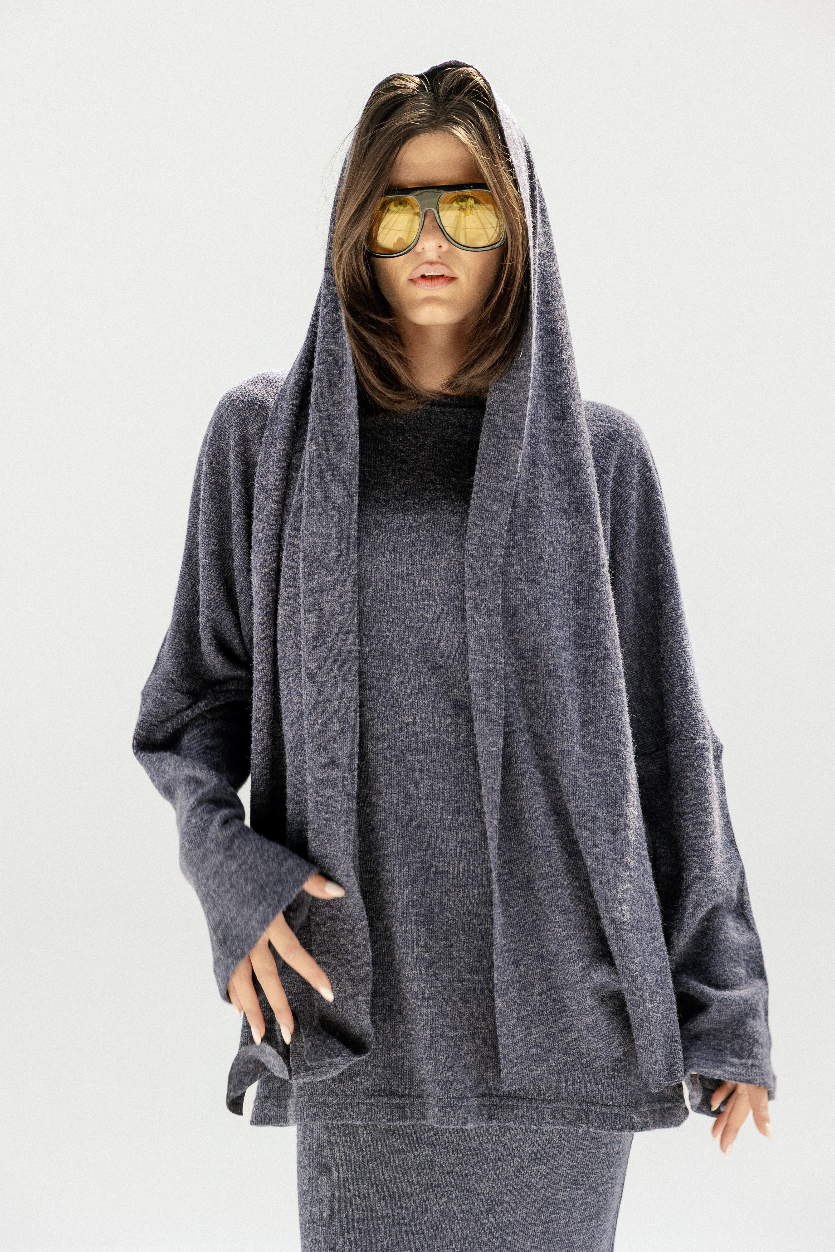 The Velour Top  Navy Blue