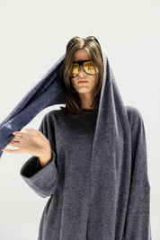 The Velour Top  Navy Blue