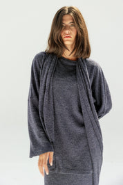 The Velour Top  Navy Blue