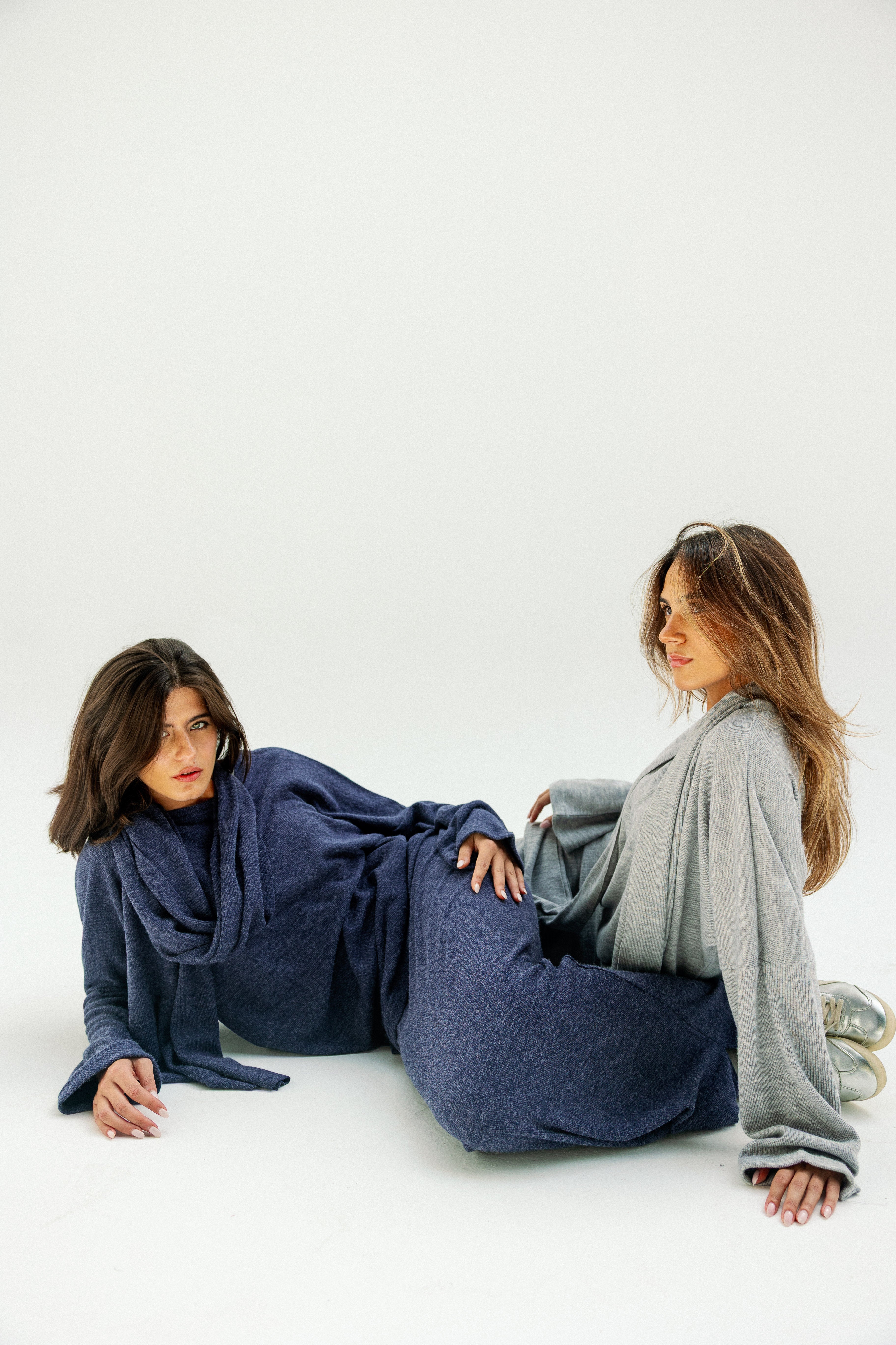 The Velour Top  Navy Blue