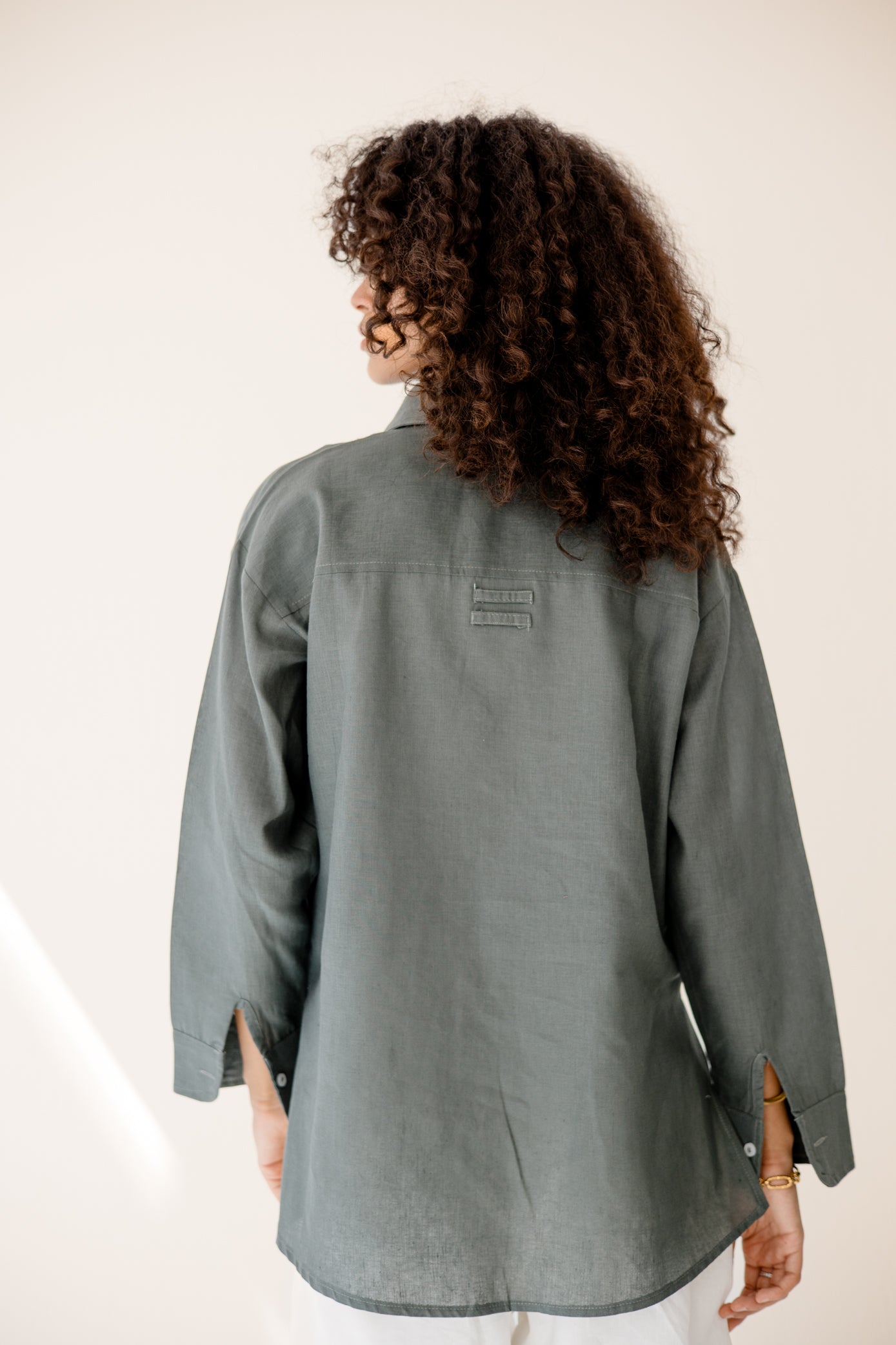 Essential Linen Chill Shirt Dark olive