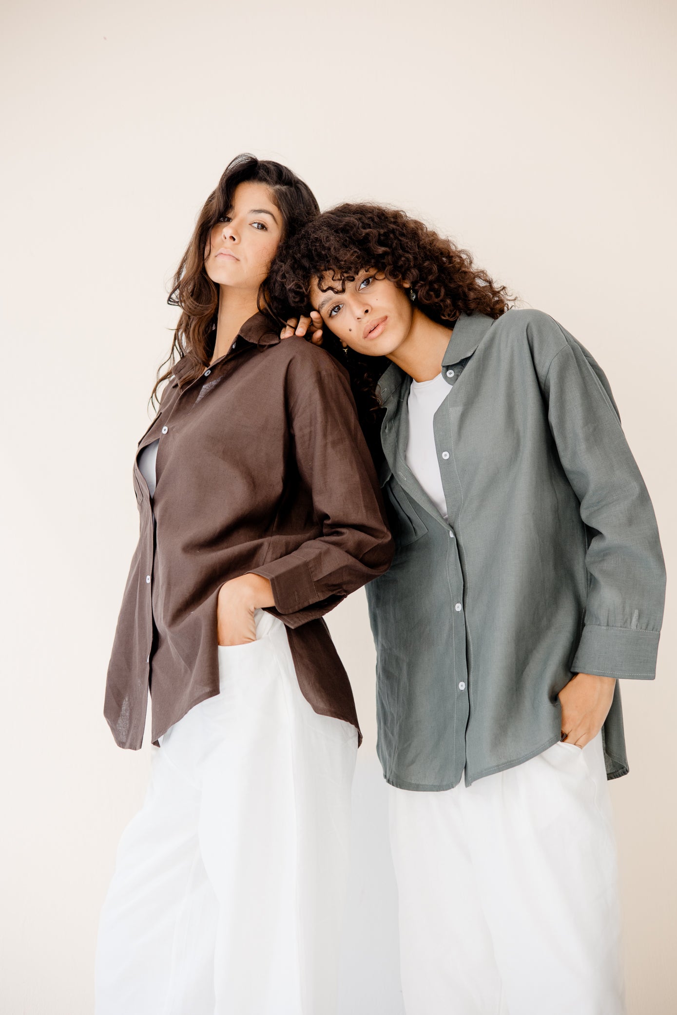 Essential Linen Chill Shirt Dark olive