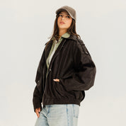 The overpass leather jacket  Brown