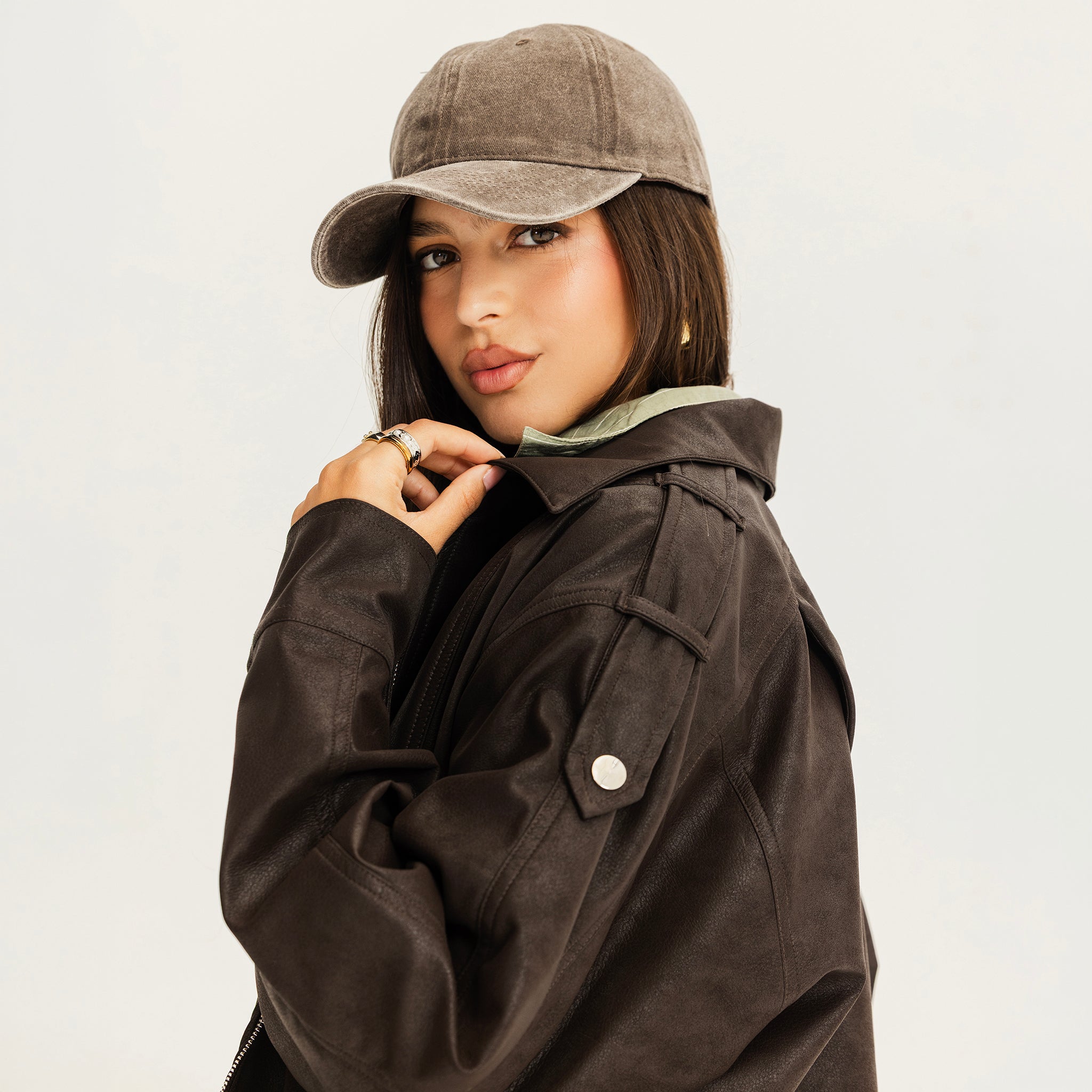 The overpass leather jacket  Brown