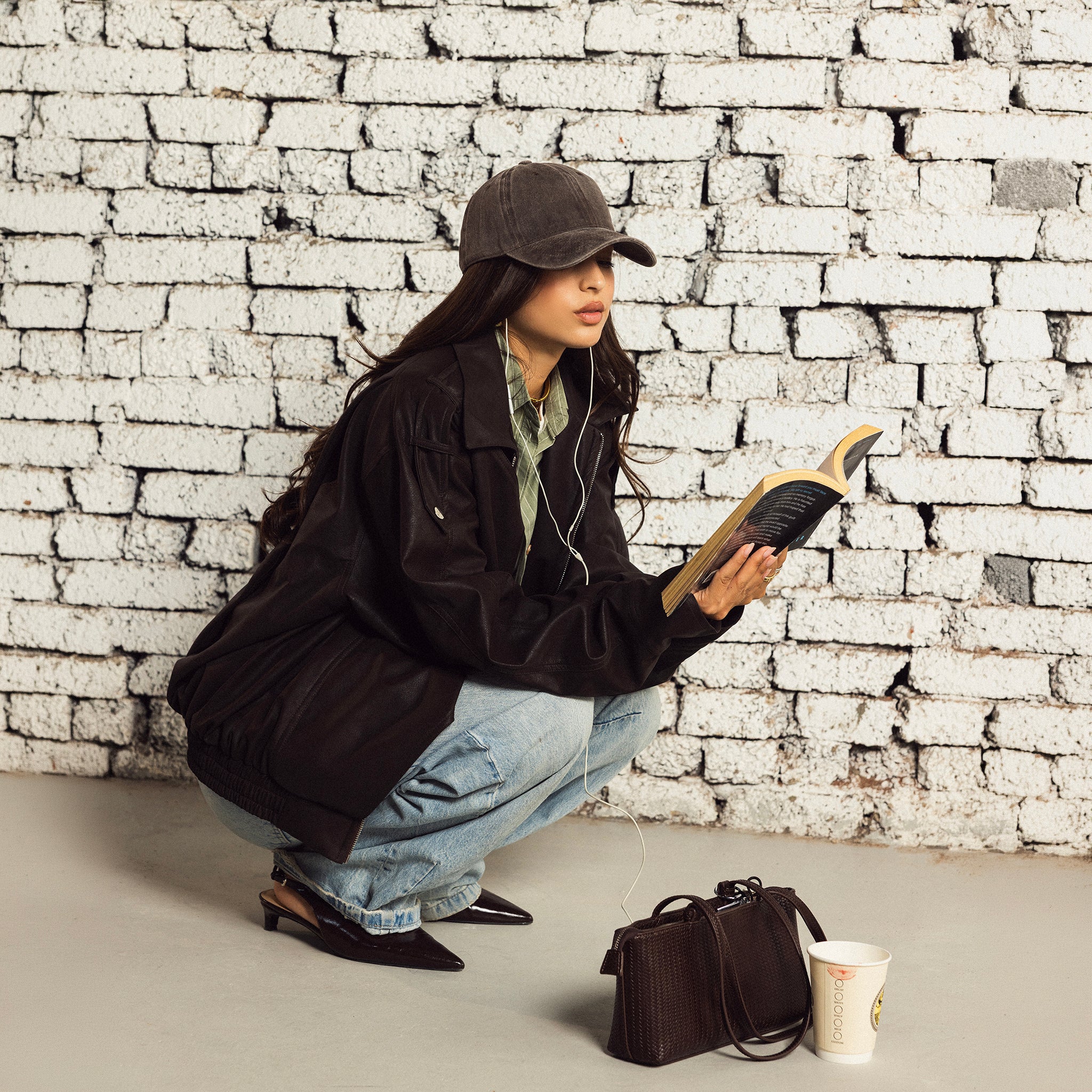 The overpass leather jacket  Brown