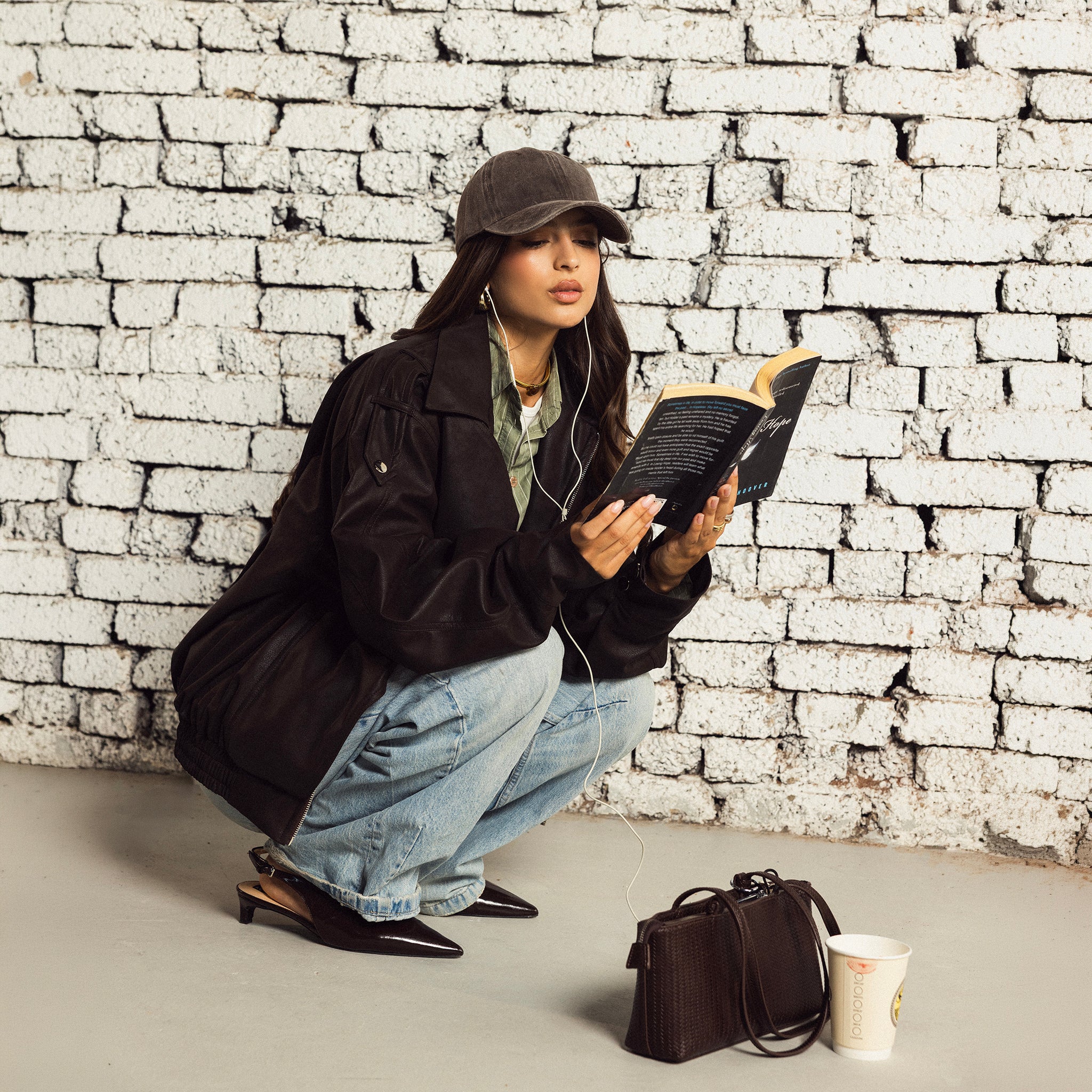 The overpass leather jacket  Brown