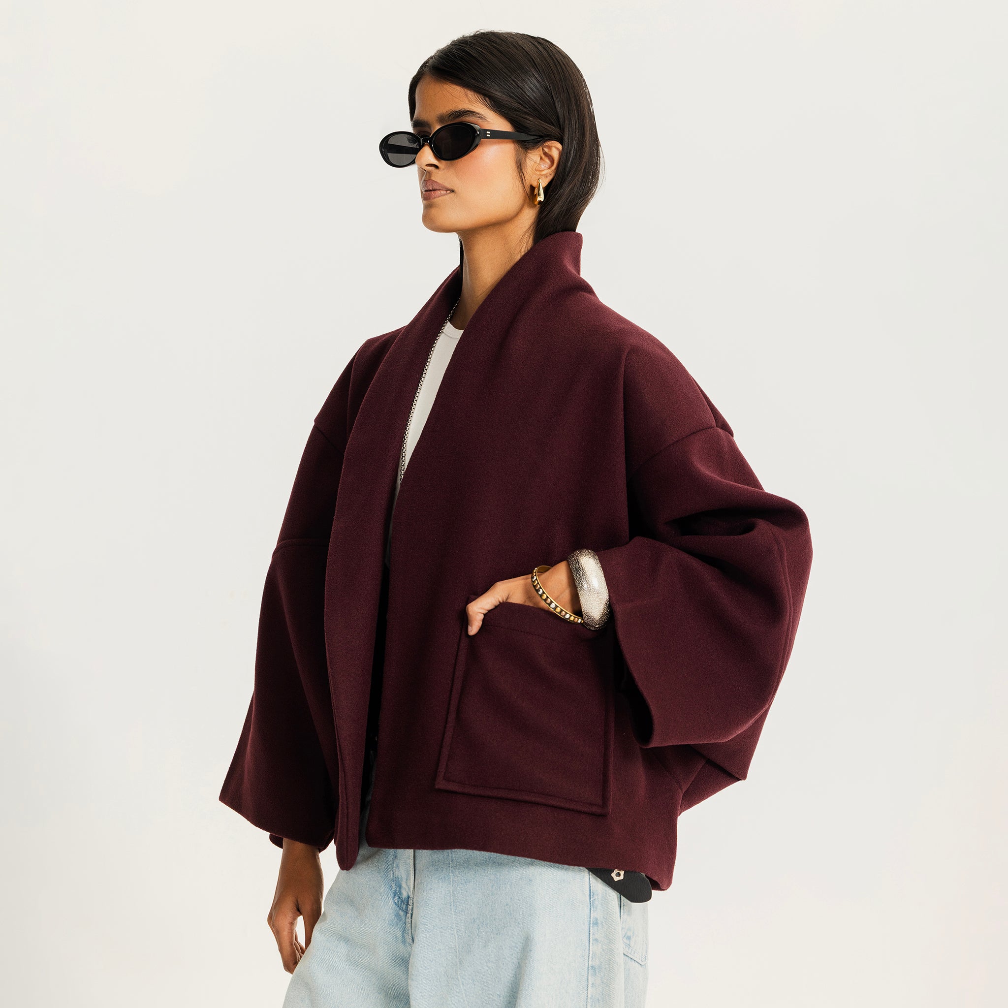 The lane change jacket burgundy