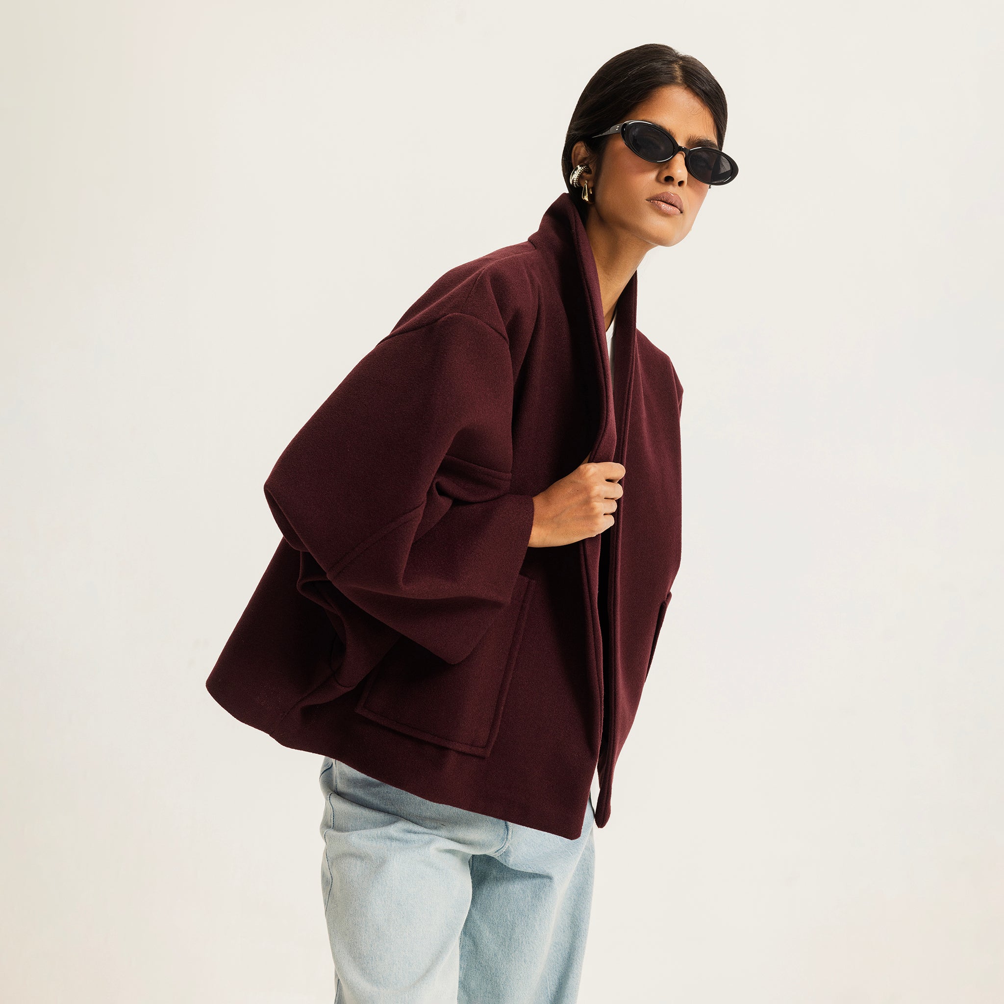 The lane change jacket burgundy