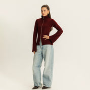 The fast lane top Burgundy
