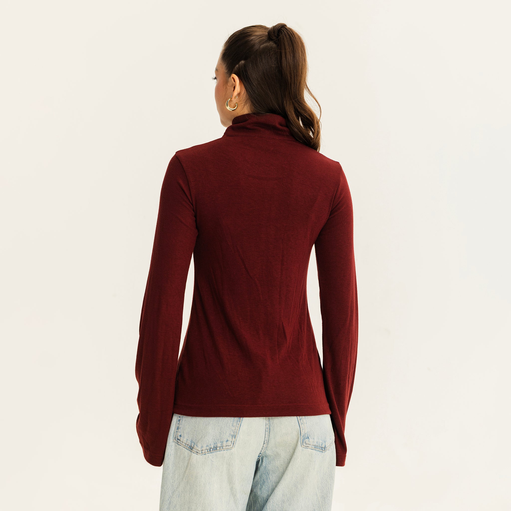 The fast lane top Burgundy