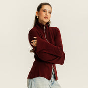 The fast lane top Burgundy
