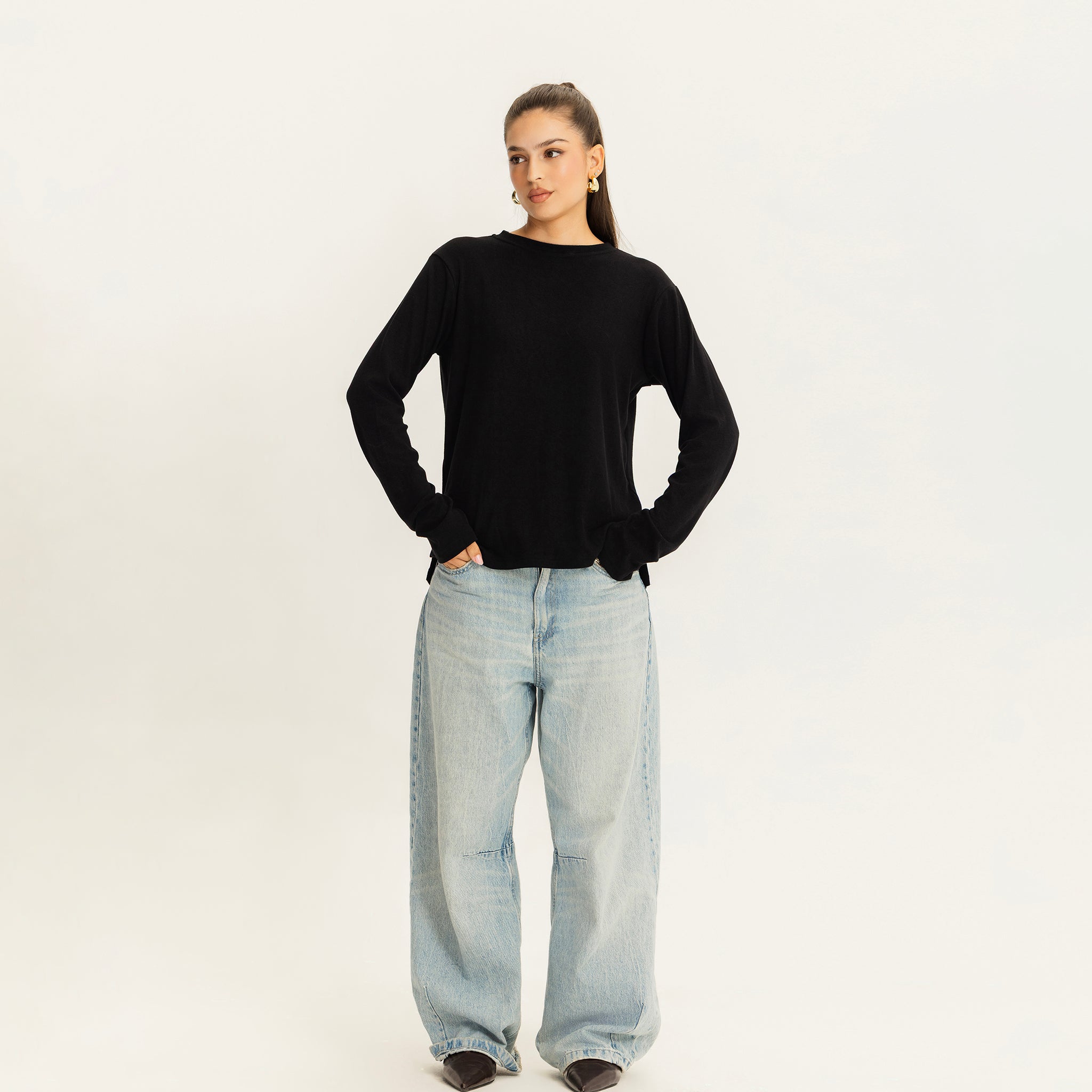 The one way top Black