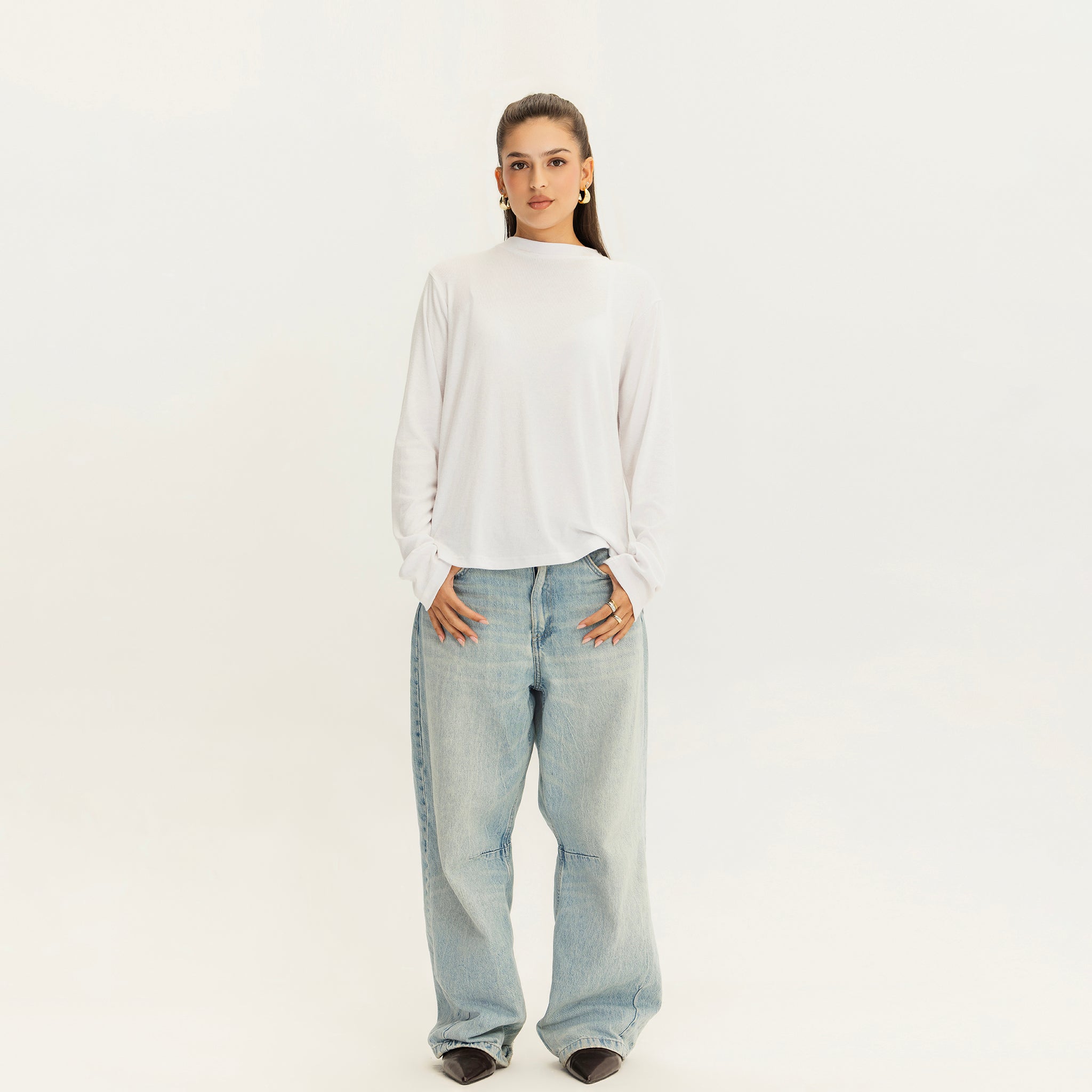 The one way top White