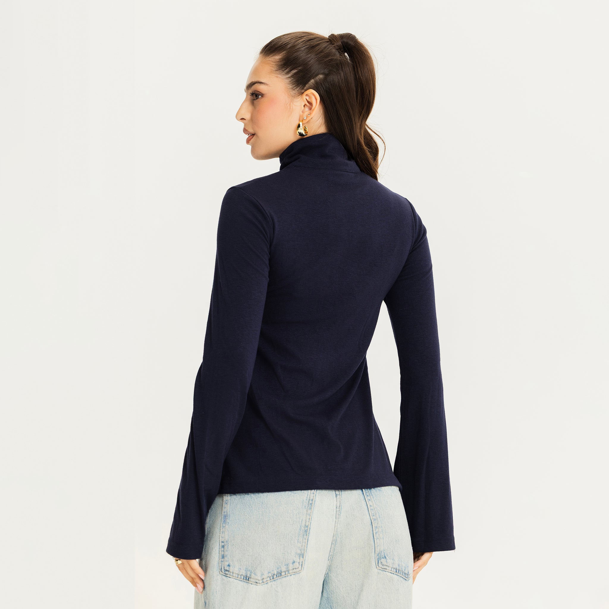 The fast lane top Navy Blue